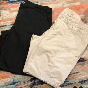 Style & Co. Women's Black and White Cargo Shorts Bundle z2 pair for $22